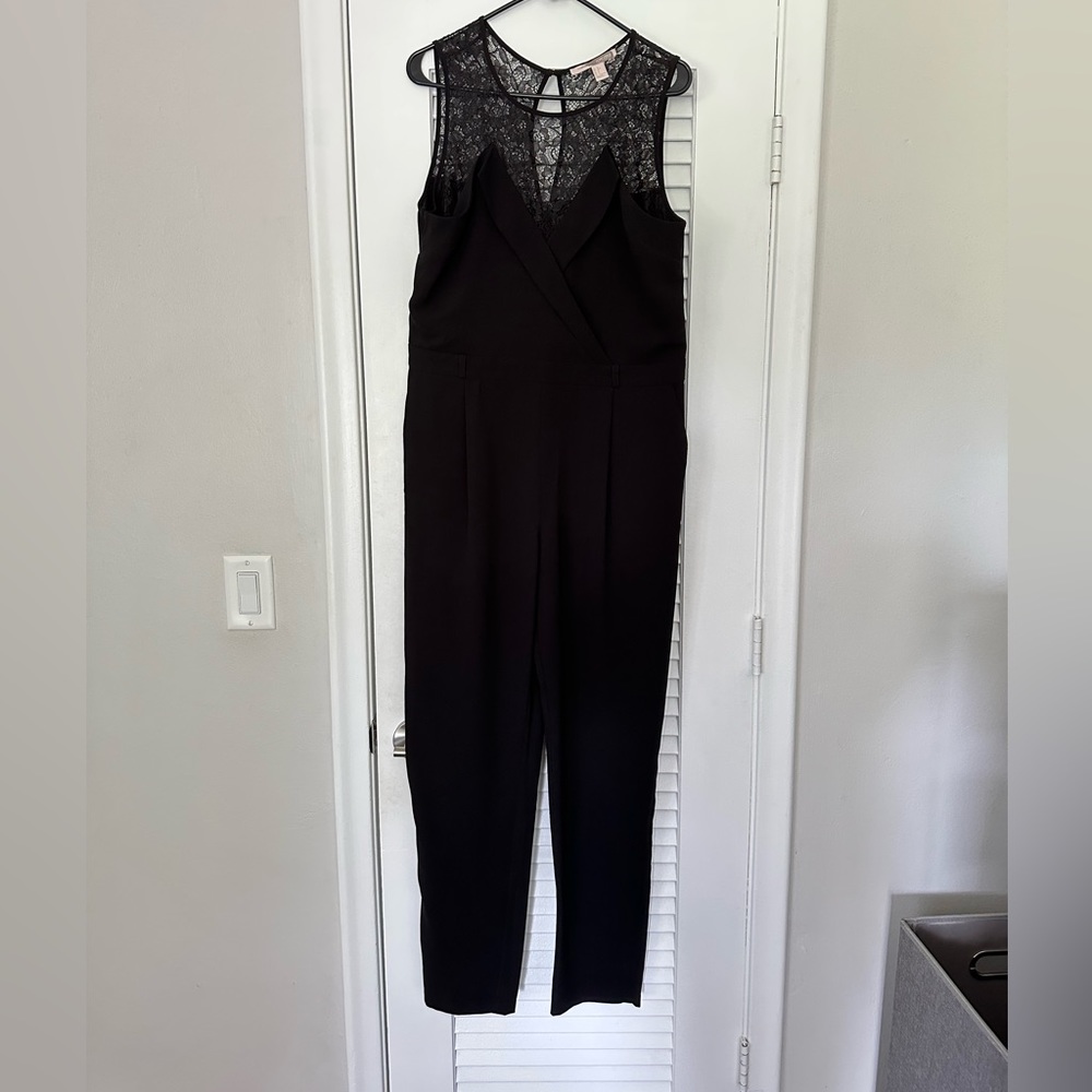 Forever 21 black lace jumpsuit, size large.
